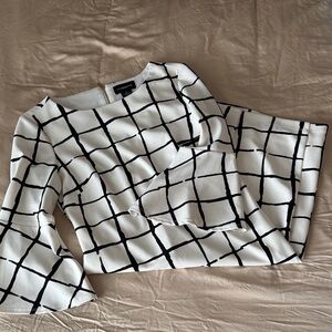 Liz Claiborne Black and White Checkered Dress